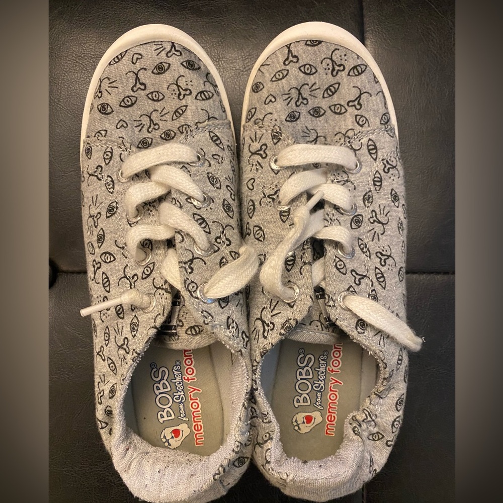Bobs From Sketchers Beach Bingo Sneakers Van Gato (Cat) Size 8